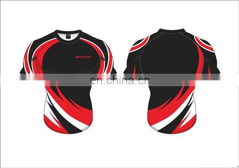 Specialized 100% polyester trendy customized rugby jersey