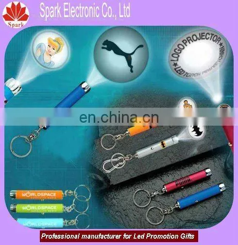 mini led keychain light projector torch promotion items