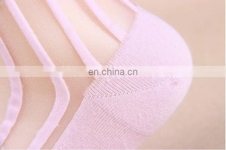 In stock lady summer glass low cut out boat socks,lace crystal short stockings