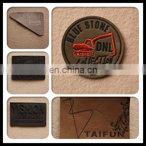 custom leather label, jeans label, PU label