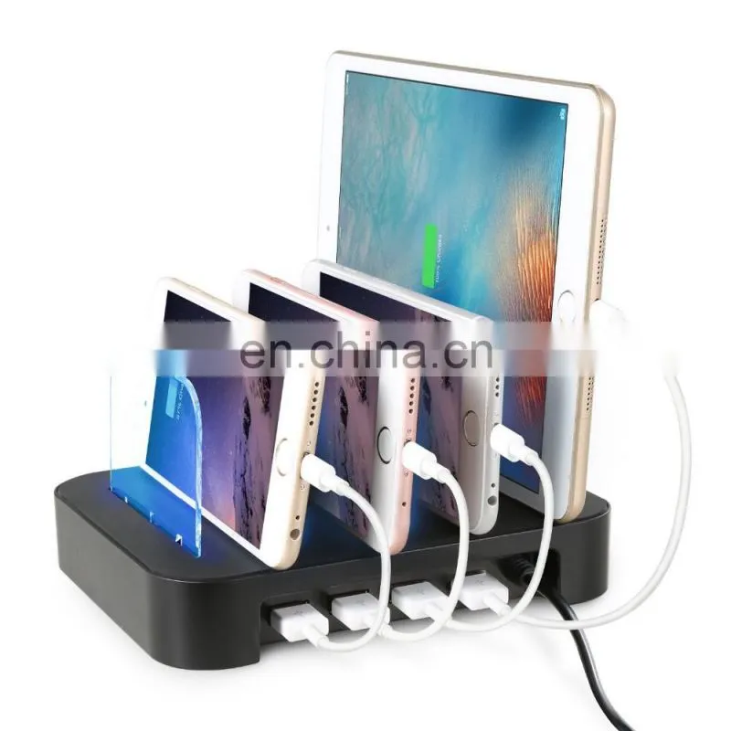 cell phone accaessory multi port usb charger station for apple smartphone laptop stand