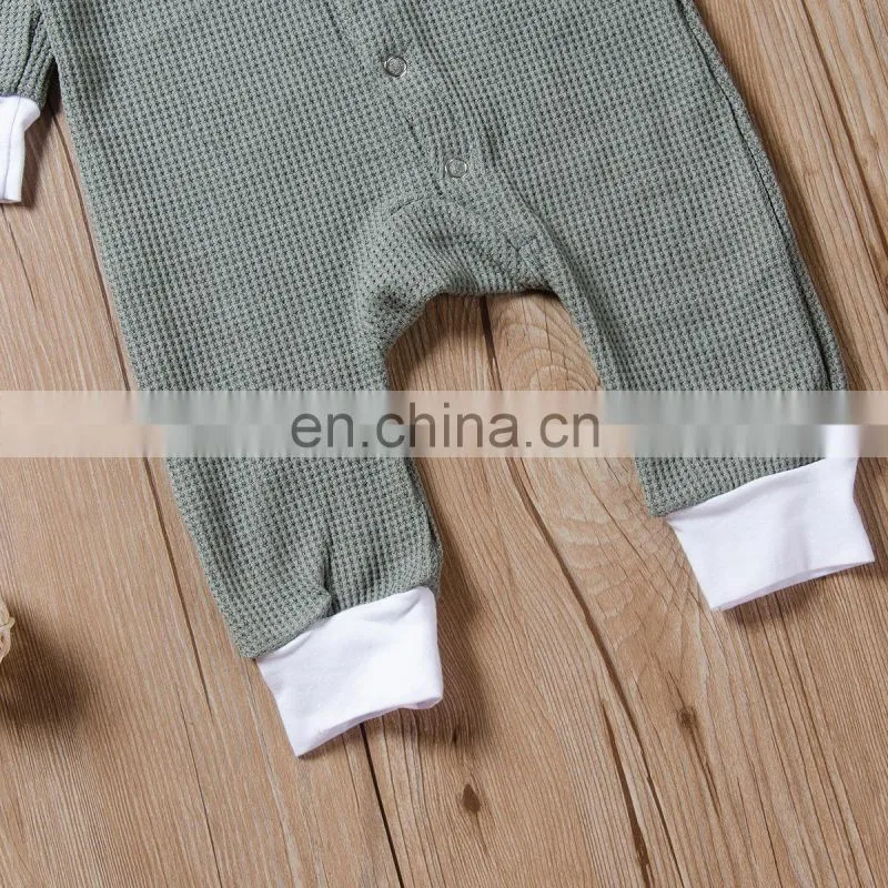 solid color unisex baby rompers ribbing cotton infant baby jumpsuit rompers