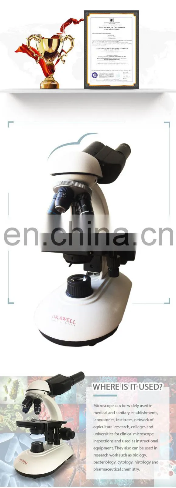 2020 China Manufacturer Price Binocular Biological Microscope