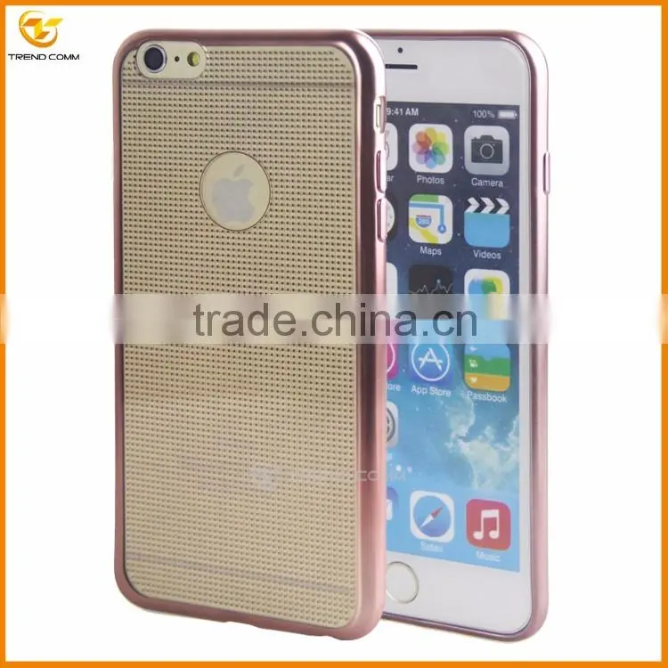 wholesale plating transparent tpu soft case for iphone 6