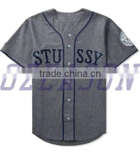 100% Cotton Plain Baseball Jerseys,Custom Baseball Uniforms