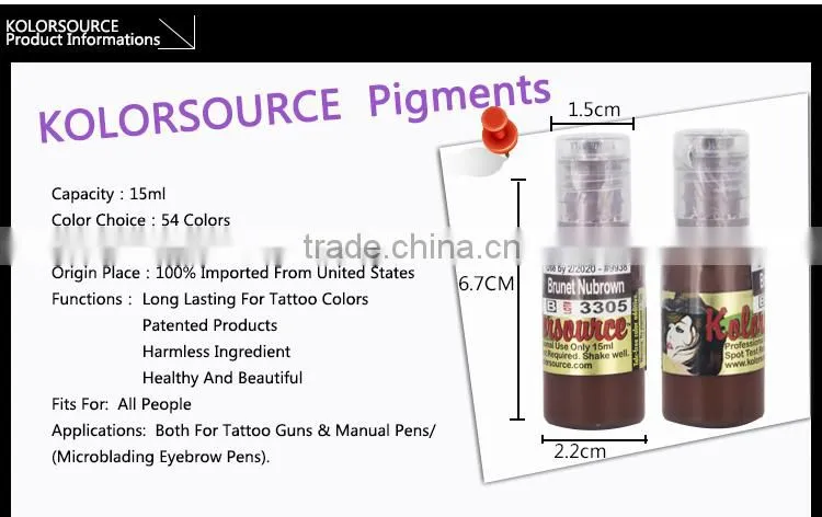 Kolorsource Pure Plant Extracts Essence Eyebrows Tattoo Ink Pigment
