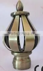 antique gold ball cutain finial