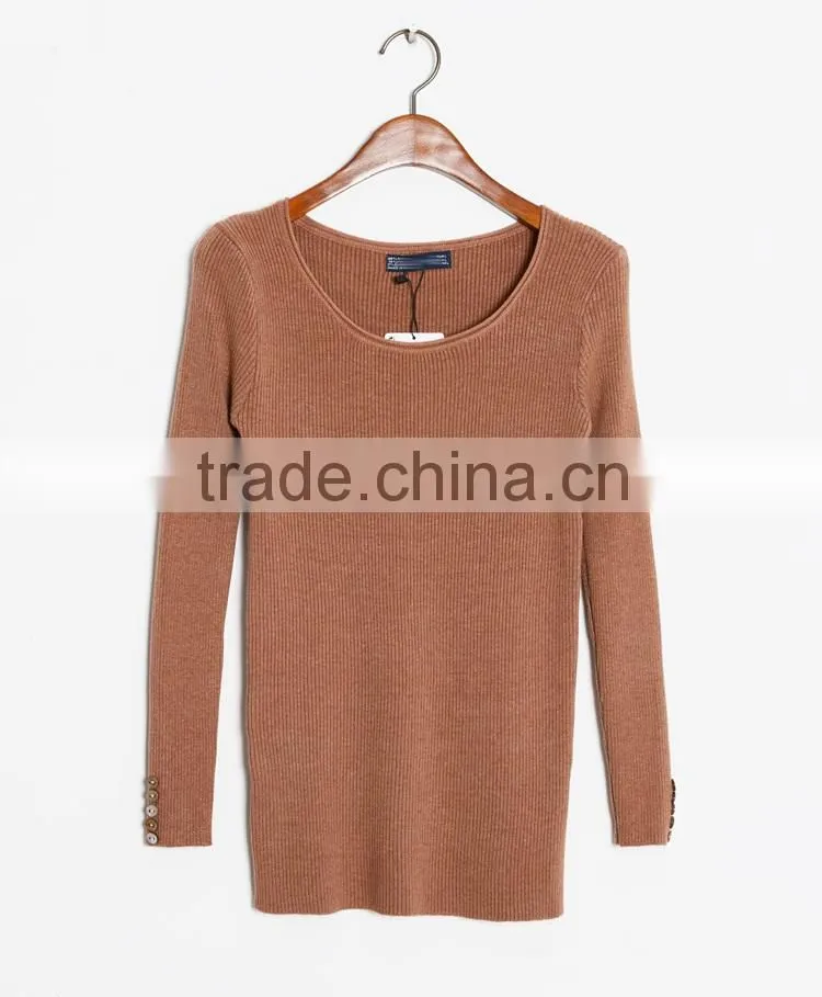Hot sale beautiful sweaters for girls round collar sweater for women