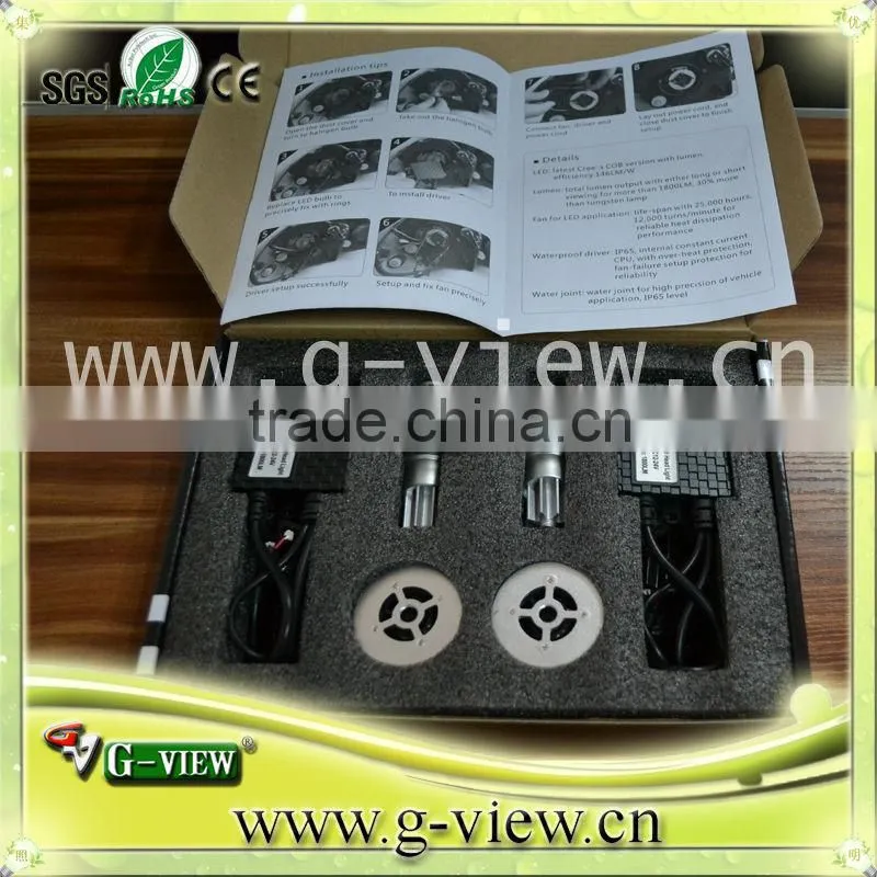 Waterproof 1800lm H4 H7 H8 H9 H10 H11 9005 9006 6000K CXA 1512 chip creechip car led head light