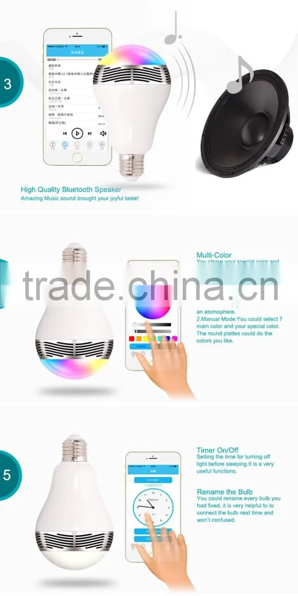 manufacturor 2016 blutooth speaker,led bulb speaker,partable speaker