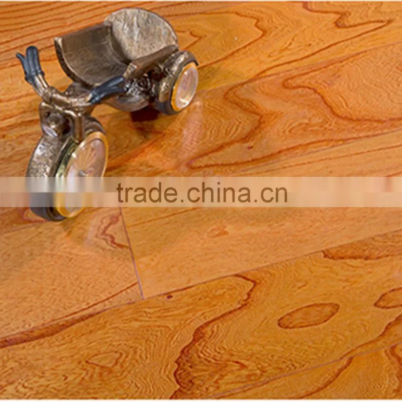 Smooth Surface Multilayer Elm Engineered Wood Flooring Natural Color