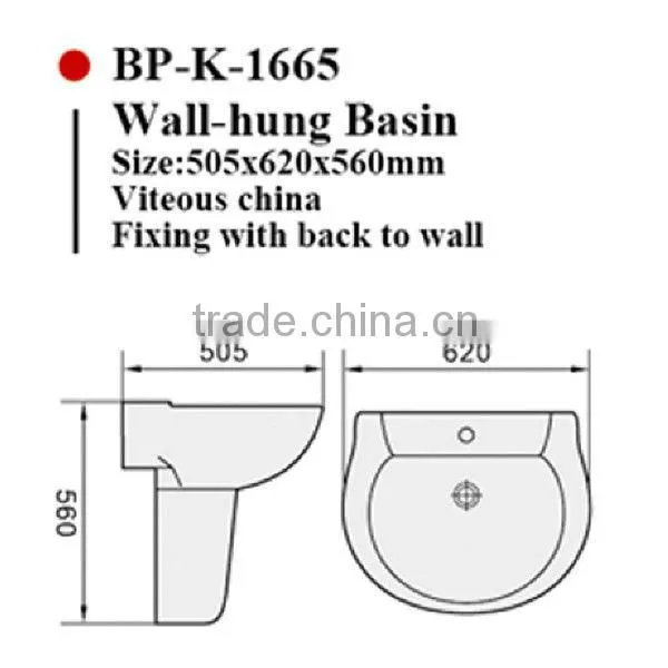 wall hung ceramic basin sanitary ware white color antique bathroom vanities