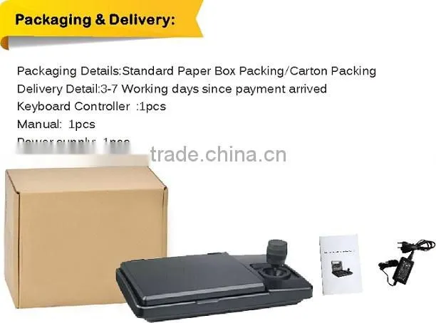 8" TFT-LCD 3D PTZ Keyboard Controller Dispaly with Big Scren Monitor for speed dome