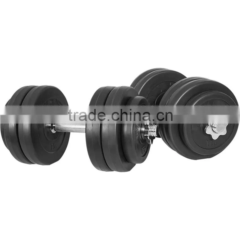 Crossfit adjustable plastic-coated gym dumbbell set 20kg