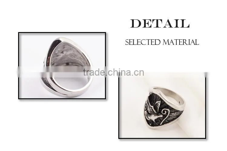 Wholesale silver jewelry big size silver ring for men