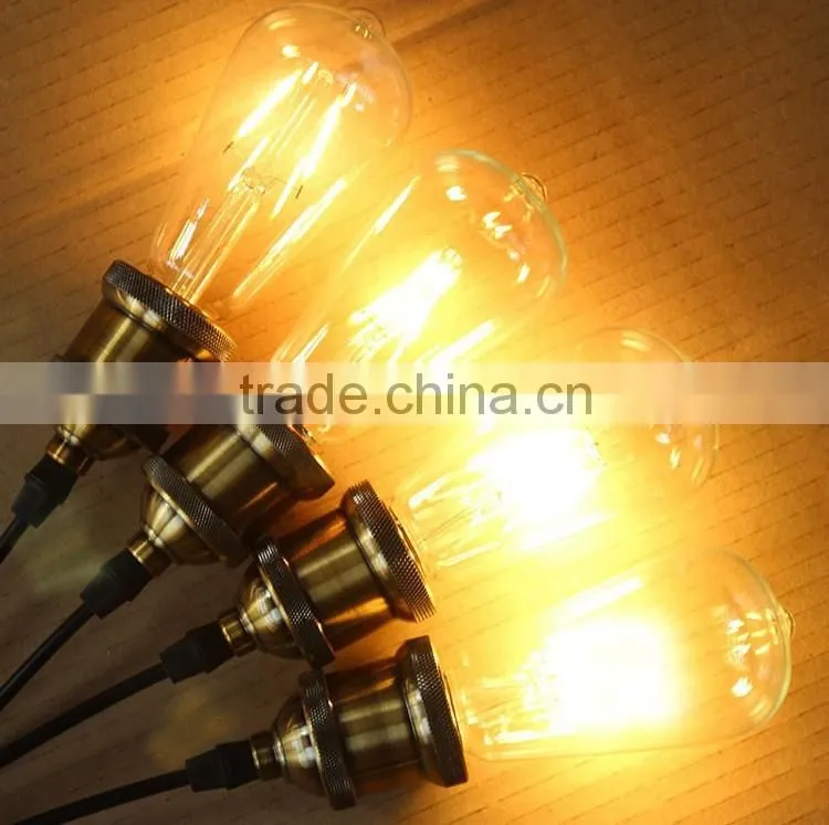 ST64 E27 Base LED Filament Light Bulb 4W 6W LED Filament Bulb Light