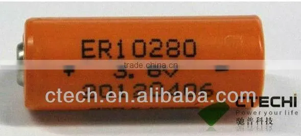 ER14335 2/3AA Li-Socl2 Lithium Battery 3.6V 1600mah lithium battery