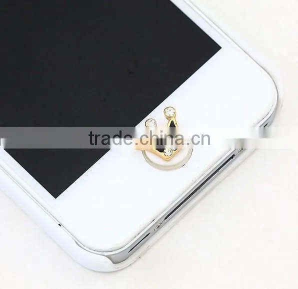 crystal cat home button sticker for iphone/ipad/ipod