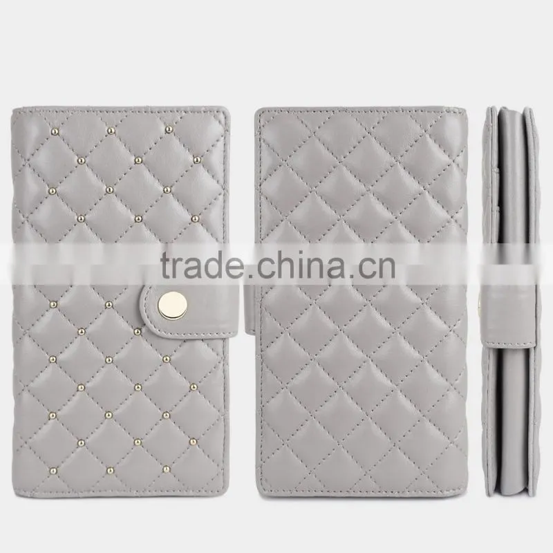 Good Quality PU With Embroidery Design Mobile Phone Case/Booklet For iPhone 6/6plus