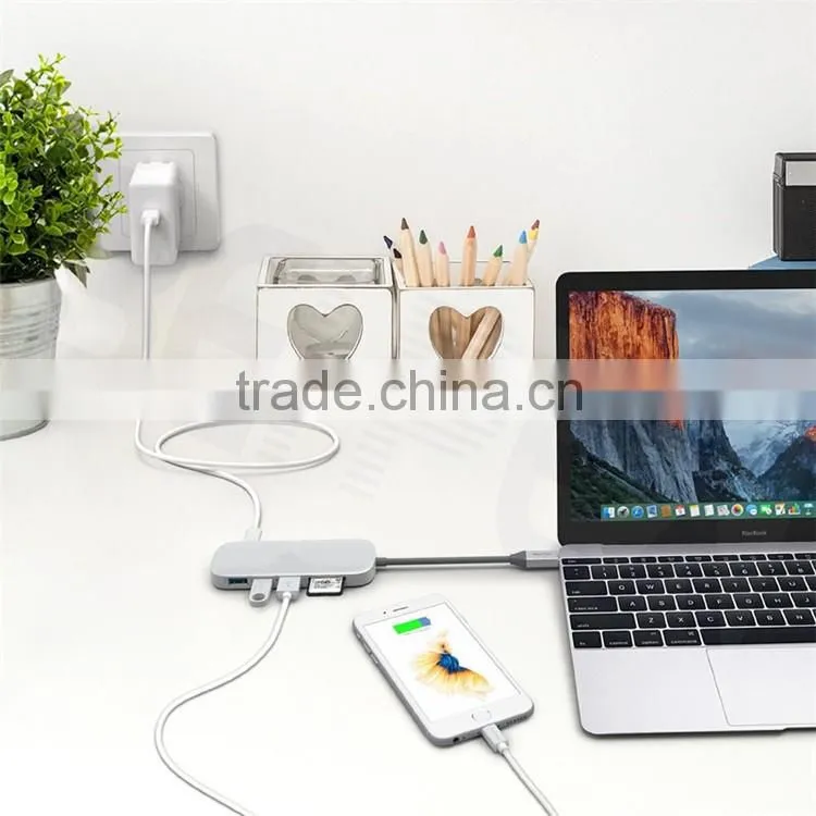 Comb 3.1 Type C Power Charge Hub with Card Reader USB 3.0 Port