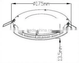 197mm 12W LED Downlight with Edge Lit