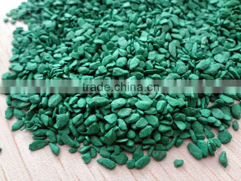 Colored mineral granules blue sand