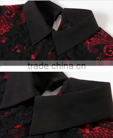 Fashion Designer dress Beautiful Long Sleeve Silk print Dress (stock)