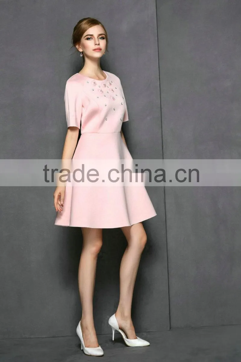 new fashion ladies dress Pink Prom Dress