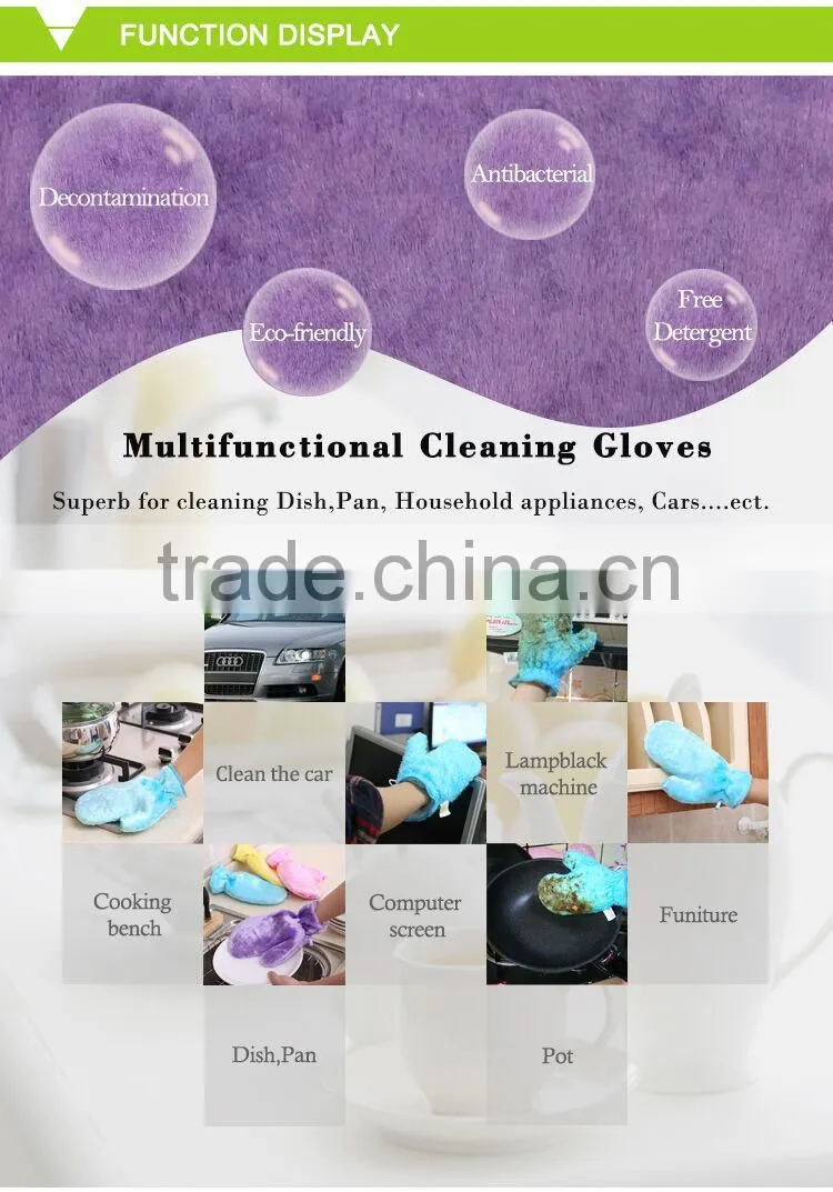 quick dry towel woodfiber glove with waterproof menbrane
