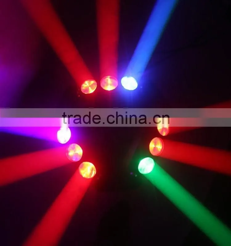 adj kaos 9 heads 10w 4 in1 beam bar led moving head spider light