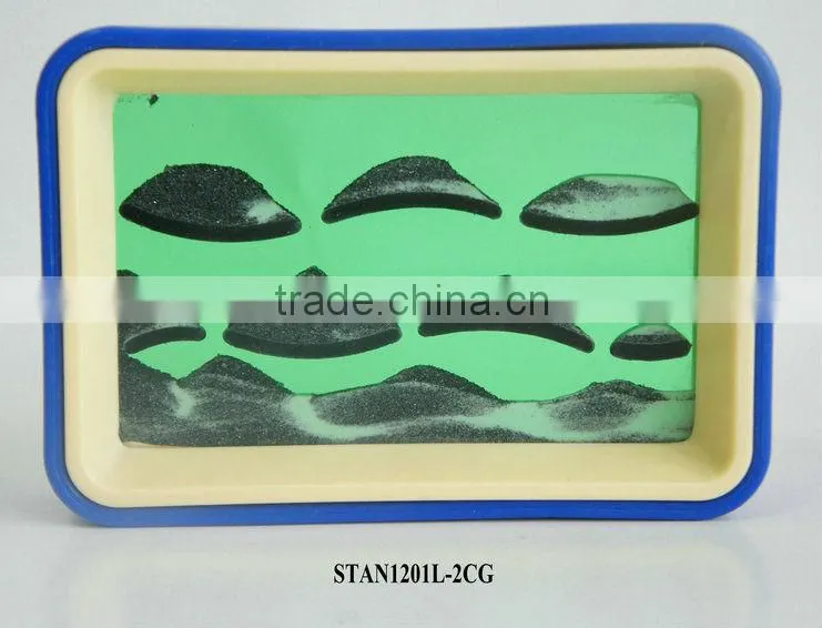 Many Hills Flowing Sand Art Scenery Green