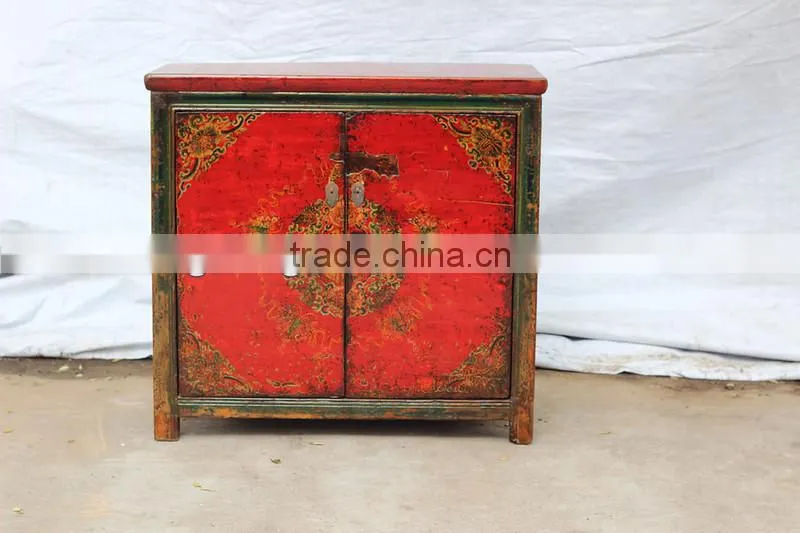 hand painted Antique furniture with drawer and door