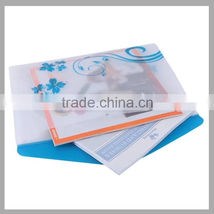 office stationery A4 clear plastic bag PP clear file folder envelop shape document file bag with snap closure