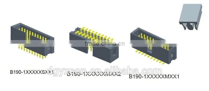 Pitch 2.54mm dual row right angle box header connector
