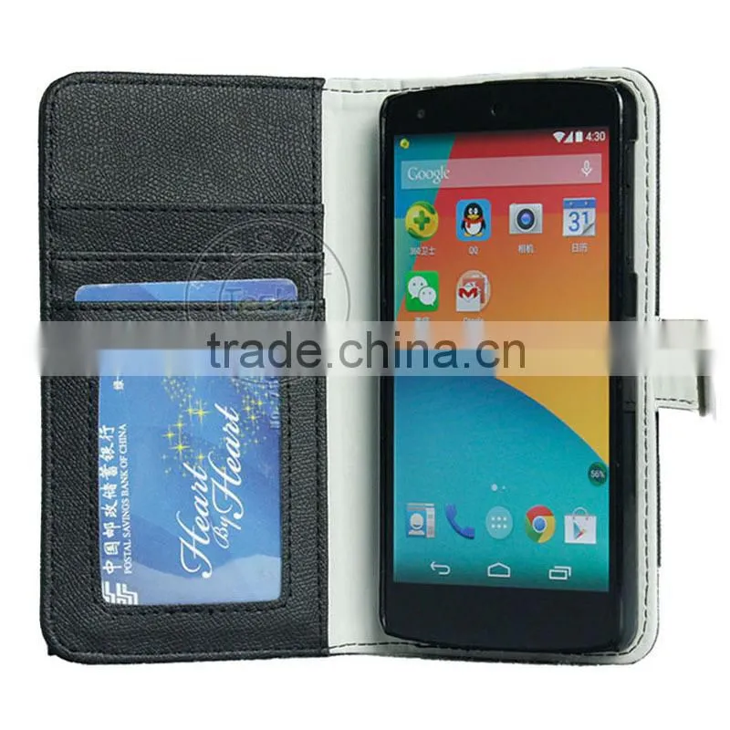 IN STOCK For LG Google Nexus 5 E980 Phone Wallet flip stand leather case