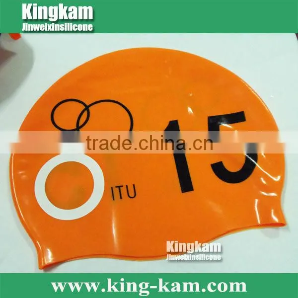 Colorful swimming cap for bathing