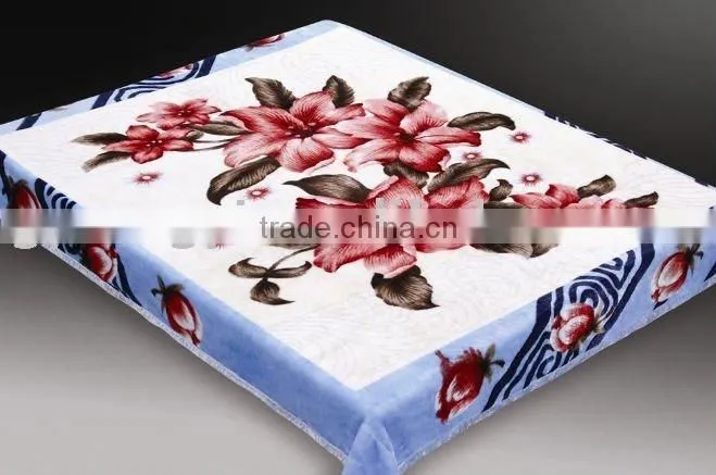 100% polyester printed and super soft mink blanket