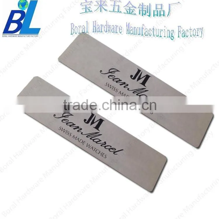 Golden square shaped metal Nameplate for watches