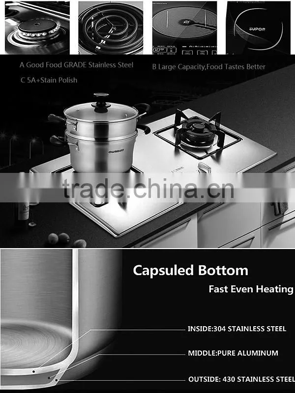 Charms induction cooker stainless steel steamer pots