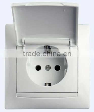 High Quality 2 Gang Double European Power Wall Plate Socket Outlets With mobile phone charger 2 USB Ports