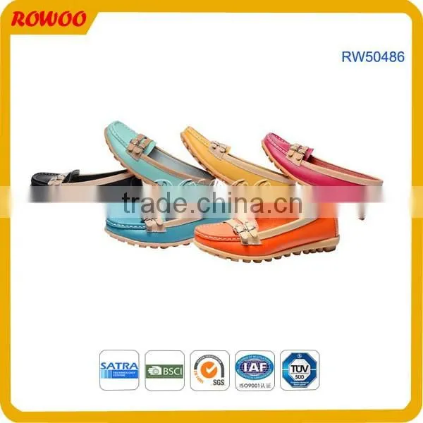hot selling fashion leather women casual shoes,women moccasins comfortable flat shoes