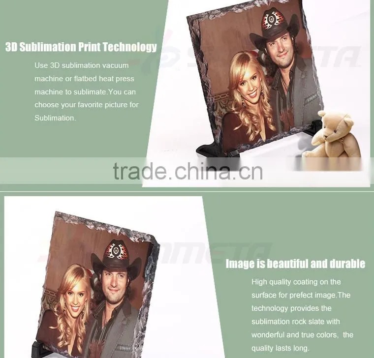 Sunmeta factory directly 3D sublimation blank rock photo SH25 20*20cm