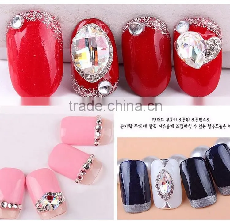 2016 Factory Supply Fashion Nail Art Alloy Rhinestone Decoration New Nail Crystal