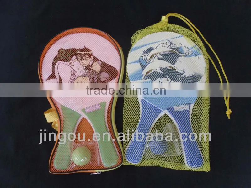 Wooden Beach Paddle Colorized Beach Racket Racket
