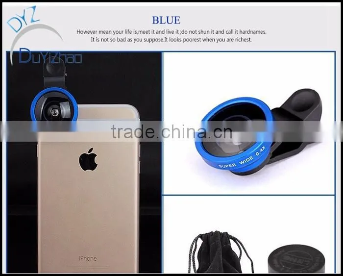Wholesale Universal Clip-on 0.4x Super Wide Angle Phone Lens for IPhone Ipad Samsung Mobile Phone Camera Lens