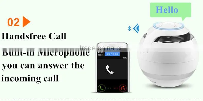 Factory Manufacturer GK-A15 2014 New Round outdoor bluetooth speaker