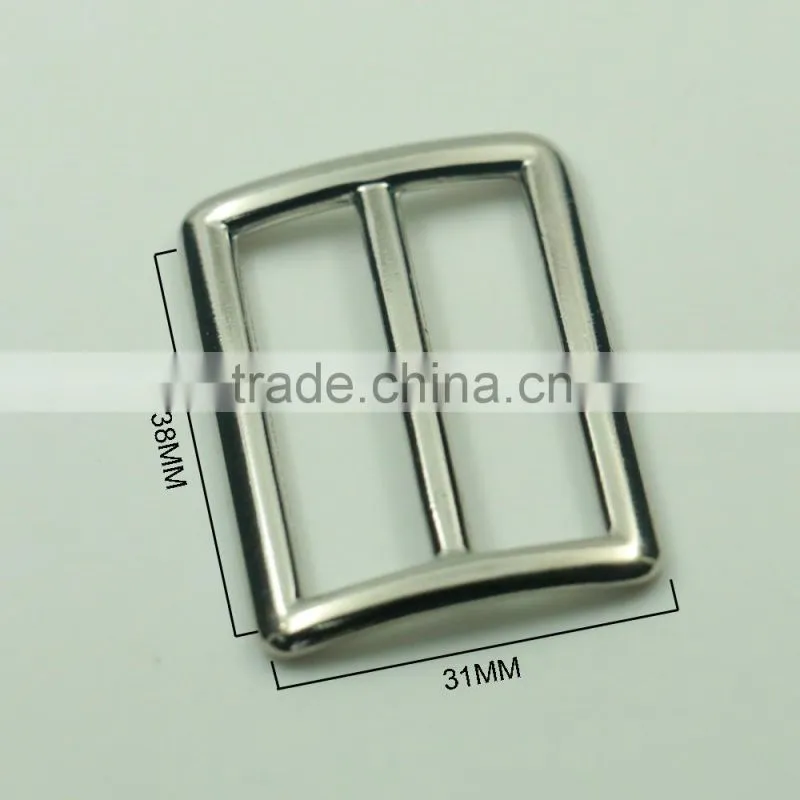 Eco-friendly Zinc alloy fashion metal curved tri-glide buckle for 38mm belts