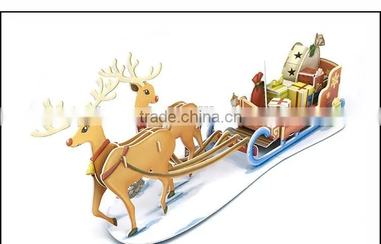 Customized wood/ paper LED Kit 3D Puzzle