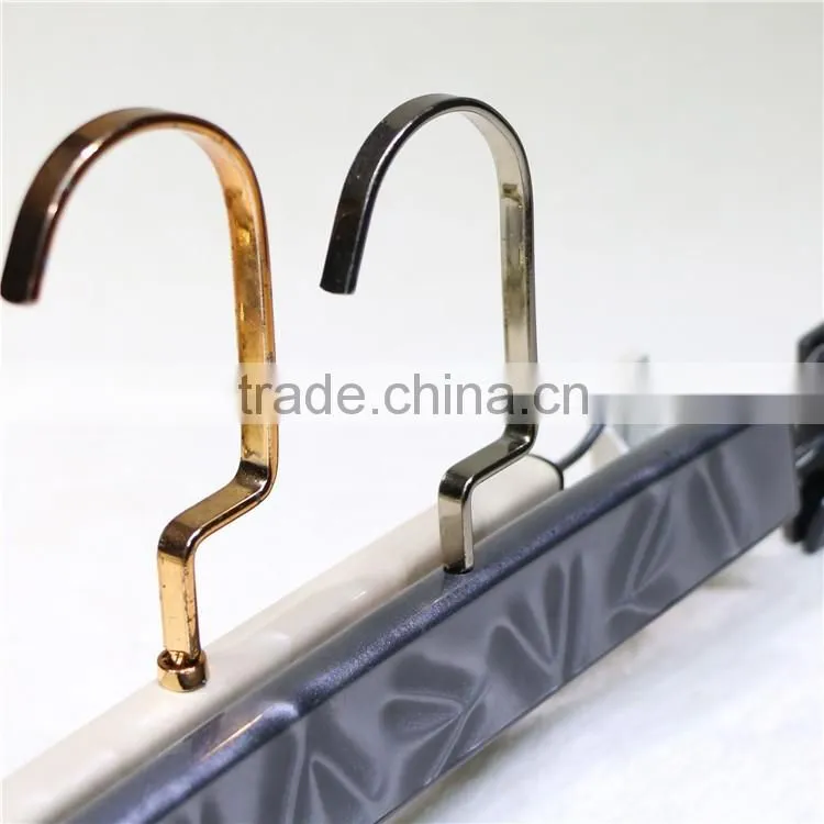 Good Plating plastic pants hangers clamp for trouser display
