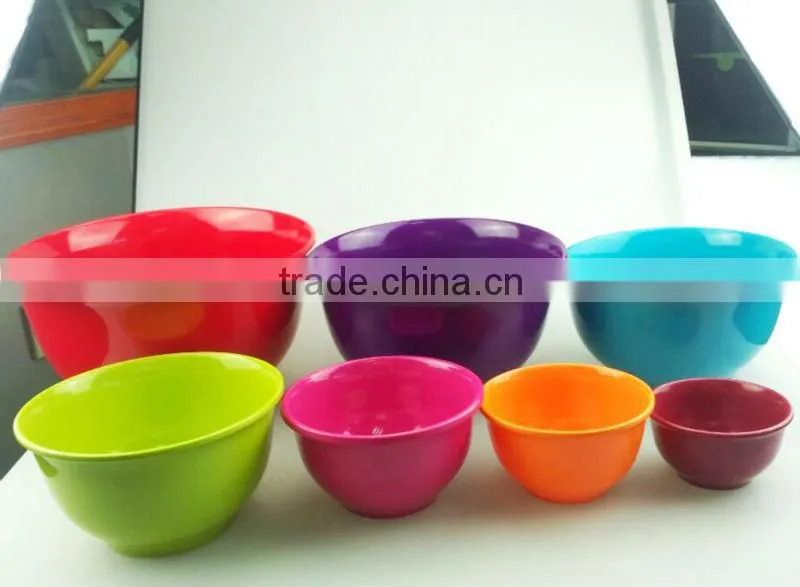 6pc vibrant color melamine mixing bowl sets